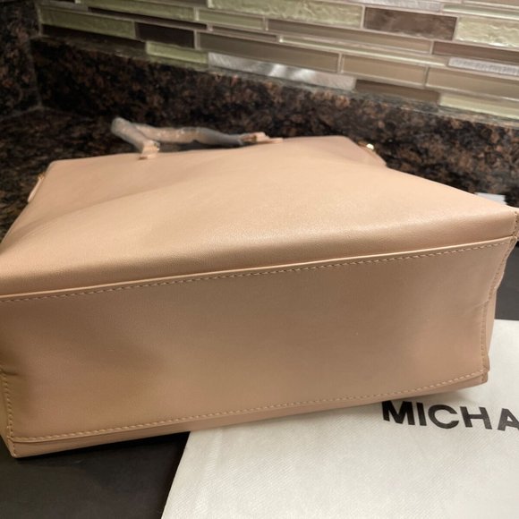 Michael Kors Blush Pink Tote Crossbody Bag Shopper Travel Handbag NEW - Picture 7 of 9